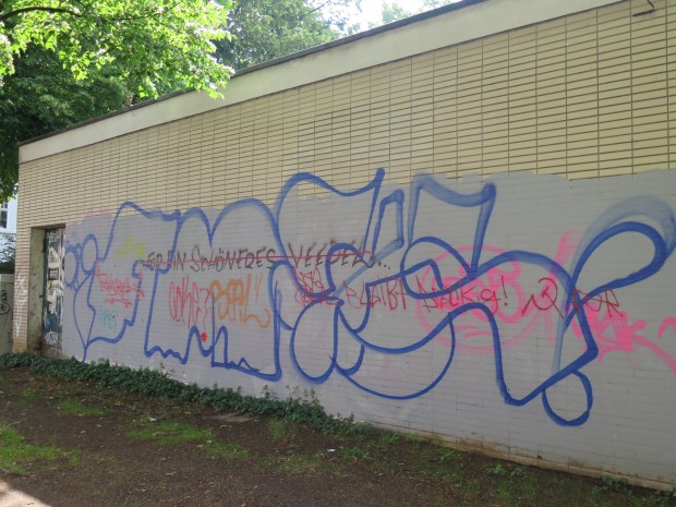 Lebens Graffiti vs. tote Mauer